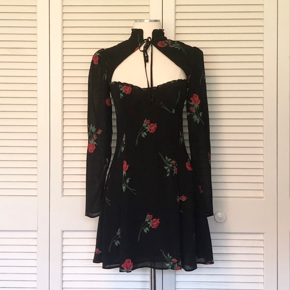 ⚡️SALE NWT Reformation Vivianne Rose Cut Out Dress - Picture 5 of 9